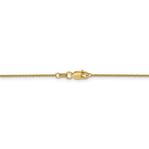 Children's 1mm, 14k Yellow Gold Solid Cable Chain Necklace, 14 Inch - Picture 4 of 8
